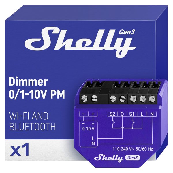 Shelly Dimmer 0/1-10V PM Gen3 | Inteligentny ściemniacz | WiFi ...